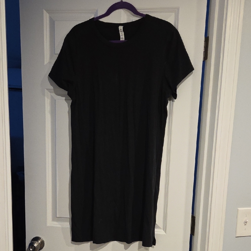 Lululemon Athletica Black Tshirt Dress